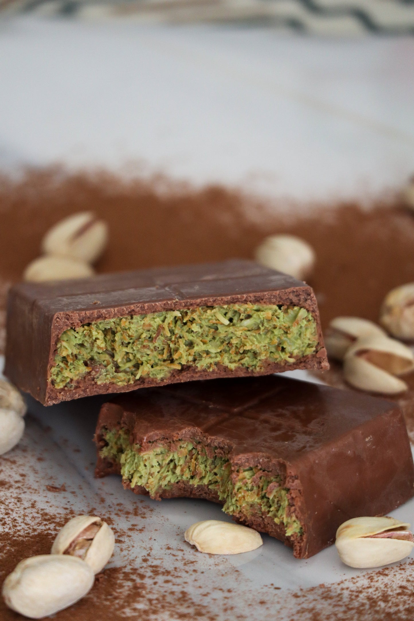 Premium Pistachio & Knafeh Chocolate Thick Base