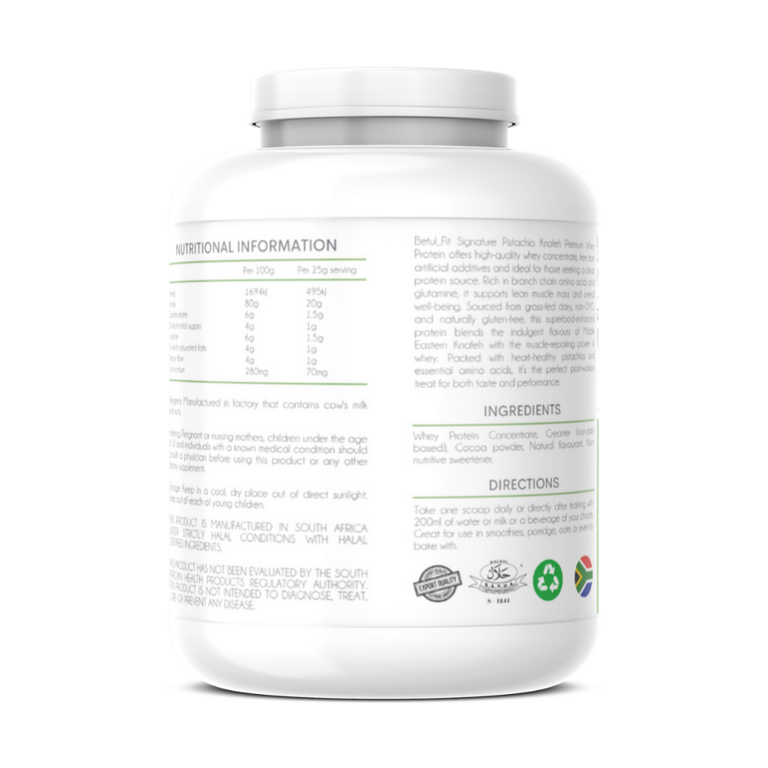 1KG Pistachio Knafeh Chocolate Whey Protein