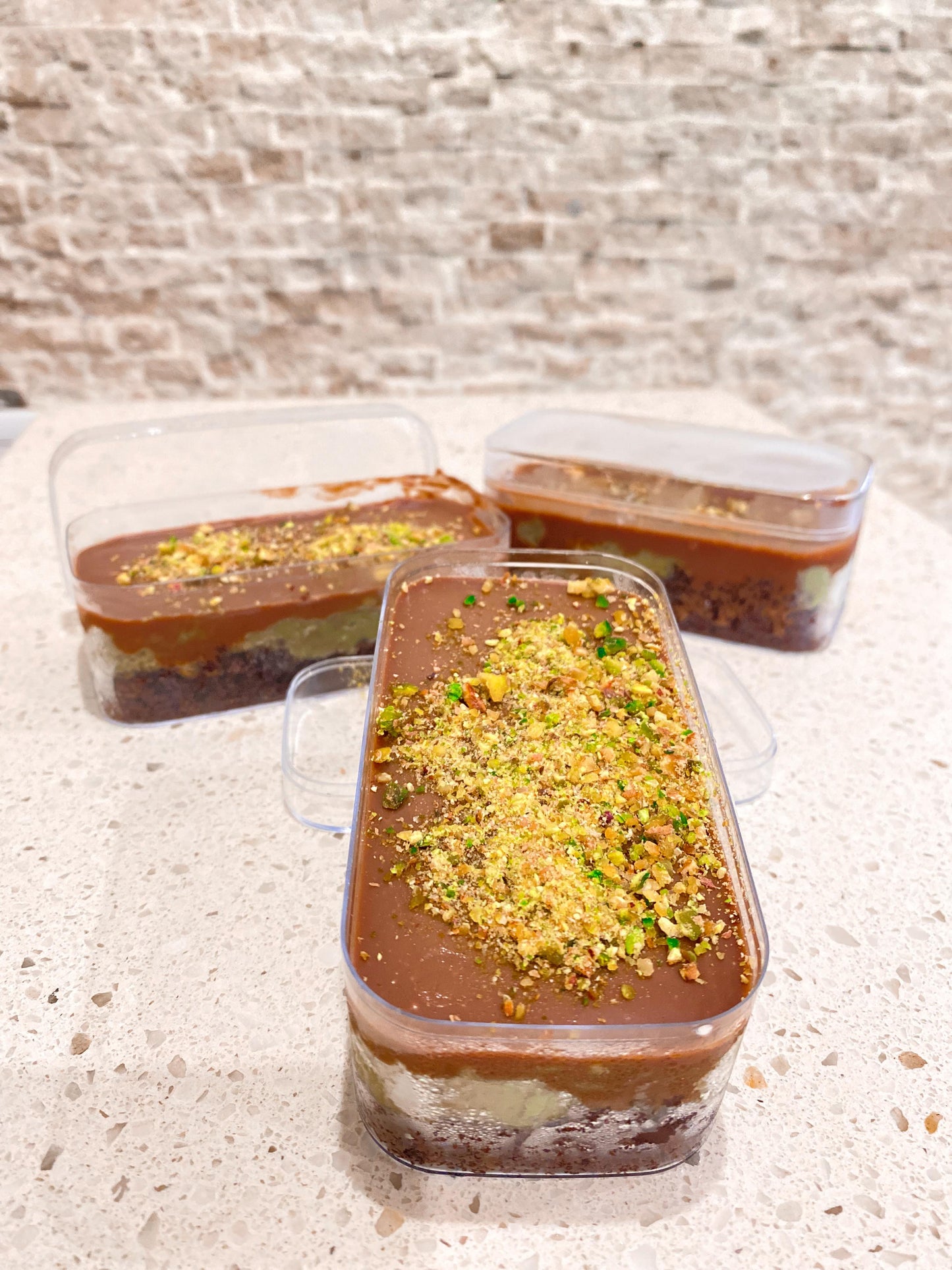 Pistachio & Knafeh Chocolate Cake