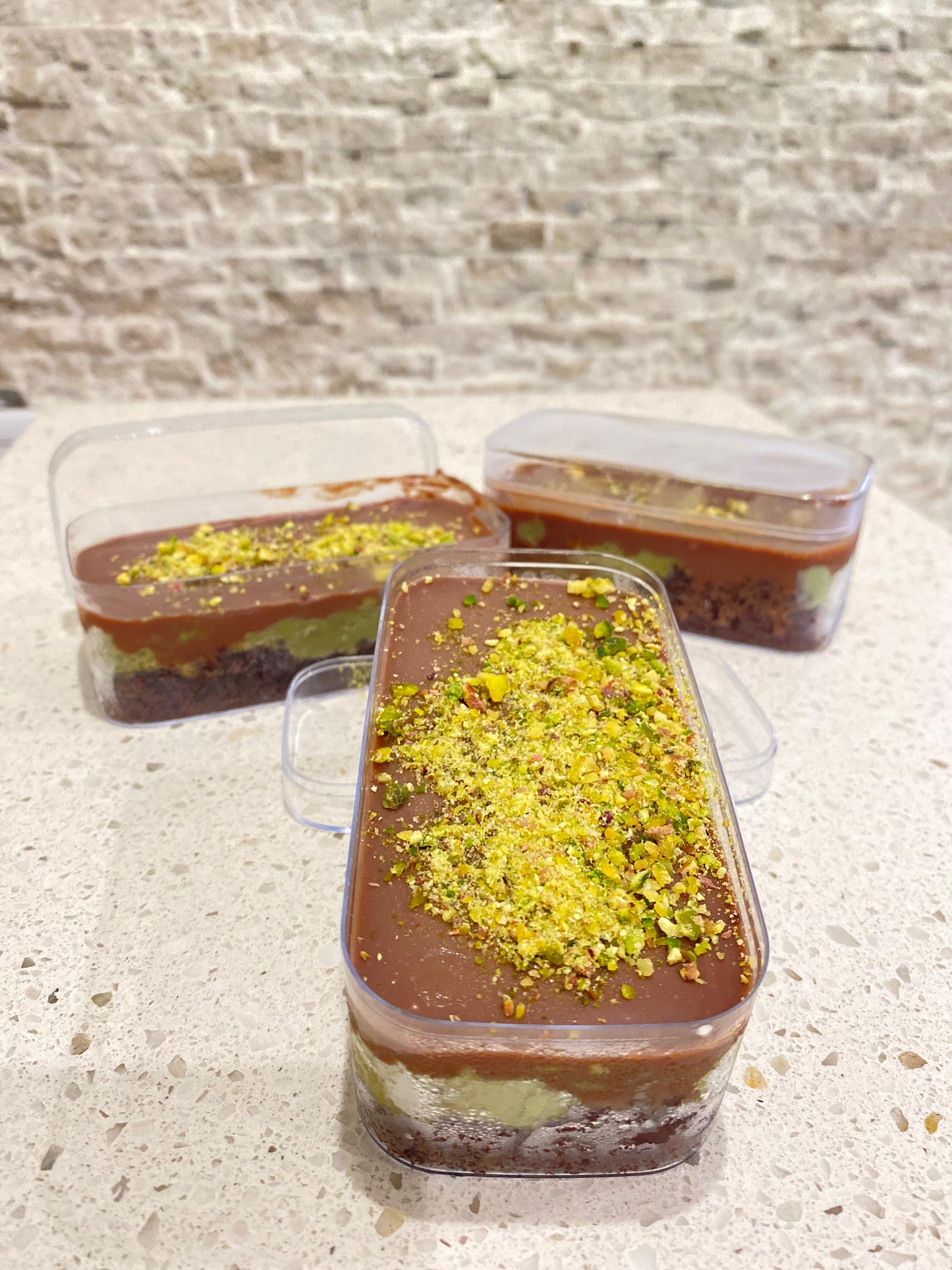 Pistachio & Knafeh Chocolate Cake