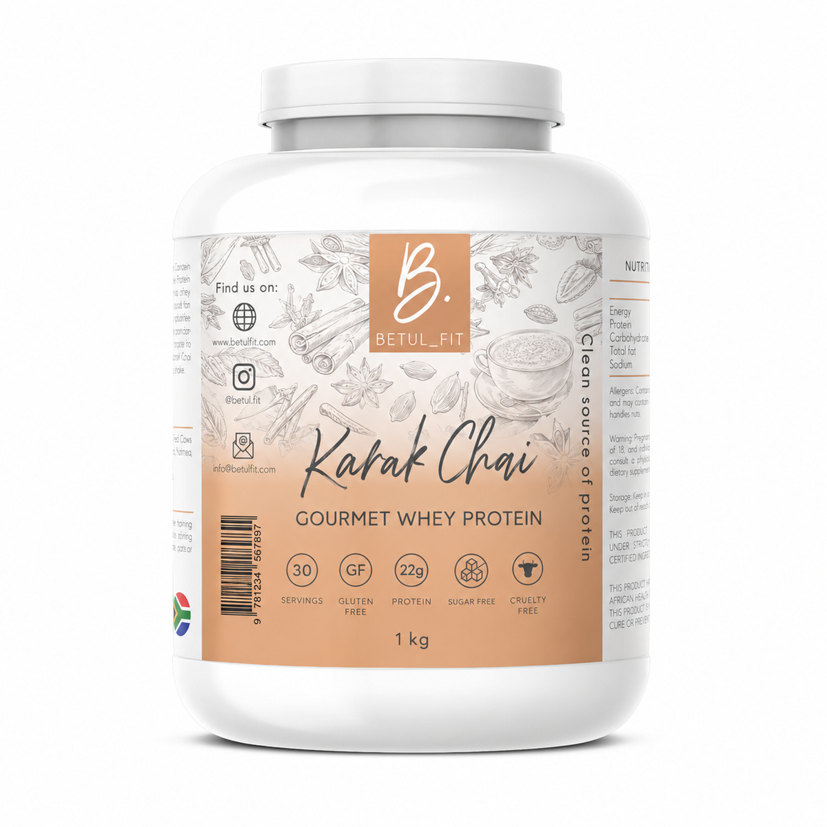 1KG Karak Chai Whey protein